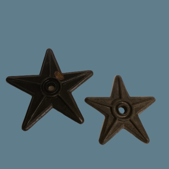 *Ashley Belle Architectural Set of 2 Cast Iron Stars - Picture 1 of 3